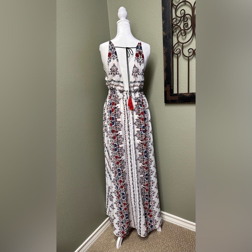 Soieblu boho vneck open tie back maxi dress - Picture 4 of 6